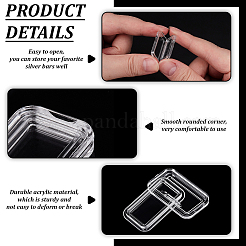 Акриловые упаковочные коробки с крышками для золотых слитков&nbsp;CON-WH0085-142