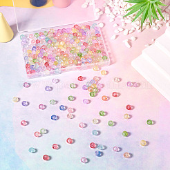 250шт 10 цвета прозрачные стеклянные бусины&nbsp;GLAA-TA0002-86