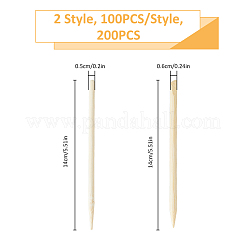 200шт 2 стиля бамбуковая ручка для радужной бумаги для скретч-арта&nbsp;AJEW-FH0004-44