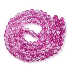 Прозрачный кракле выпечка расписные стеклянные бусины&nbsp;X1-DGLA-T003-01C-09