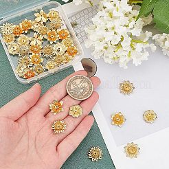 36 шт. 3 стильных латунных колпачка для бусин в виде 3D-цветка&nbsp;KK-FH0002-48