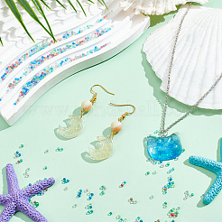 80 г двухцветных прозрачных круглых икорных бусин&nbsp;FIND-SC0010-62