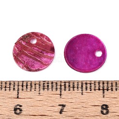 Подвески-диски из натуральной ракушки акойя&nbsp;SHEL-N038-22