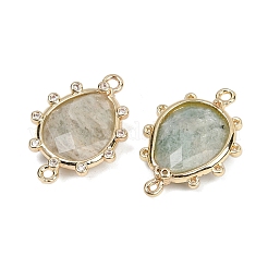 Подвески-коннекторы из натурального амазонита с граненой отделкой&nbsp;G-K347-07G-02