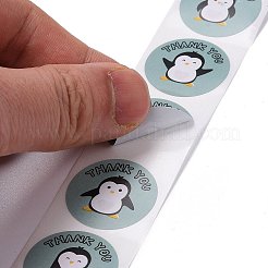 Плоские круглые бумажные наклейки спасибо&nbsp;LS-DIY-C042-12B