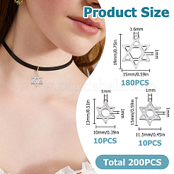 200 шт. 3 стиля подвески из нержавеющей стали 201&nbsp;STAS-HS0001-48