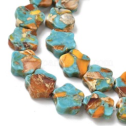 Окрашенные синтетические нити из имперской яшмы&nbsp;G-D337-10mm-B03