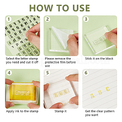 7 шт. набор инструментов для штамповки квадратных и прямоугольных акриловых штампов&nbsp;DIY-OC0012-70