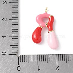 Латунь эмаль подвески&nbsp;KK-E093-03G-R-02