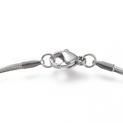 Не тускнеющие ожерелья из нержавеющей стали 304 в виде змеи&nbsp;NJEW-I238-01P