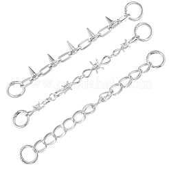 3 шт. 3 стиля цепочек из сплава для ремней безопасности&nbsp;FIND-CY0001-16