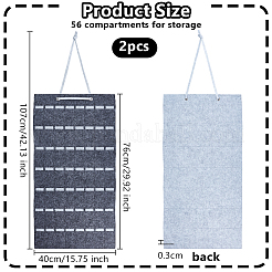 Войлочный подвесной органайзер для волос с когтями для женщин и девочек&nbsp;AJEW-WH0596-113B-01