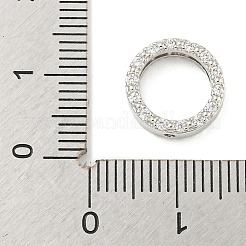 Латунная оправа из прозрачных бусин кубического циркония с микропаве KK-P277-58A-P