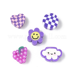 50шт 5 стиля ручной работы бусины из полимерной глины&nbsp;CLAY-FP0001-18