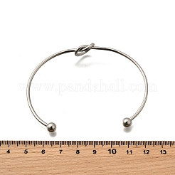 Браслеты-манжеты из нержавеющей стали 304 в форме сердца&nbsp;LS-BJEW-M113-01P