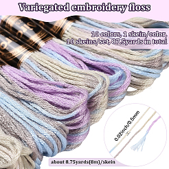 10 моток двухслойной полиэфирной нити для вышивания&nbsp;OCOR-CY0002-99A