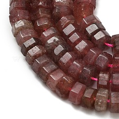 Природного кварца клубники нитей бисера&nbsp;G-G317-A09-3x6mm