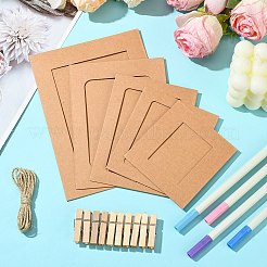 5 набор из 5-х стилей прямоугольных фоторамок из коровьей бумаги&nbsp;DIY-CJ0002-66