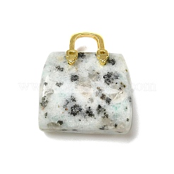 Подвески из натуральной кунжутной яшмы из латуни&nbsp;KK-E274-01G-23