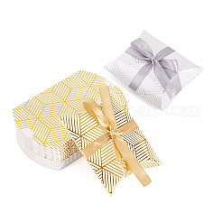 30 набор 2-х цветных коробок для конфет с подушечками из картона и бумаги с горячим тиснением&nbsp;CON-TA0001-29