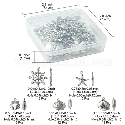 60шт 5 стиля подвески из нержавеющей стали&nbsp;STAS-FS0001-46
