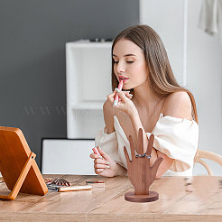 2 шт. настольный органайзер для колец из дерева в форме руки&nbsp;ODIS-CA0001-33B