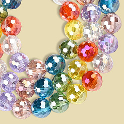 4 нити гальванизированные стеклянные бусины нити&nbsp;GLAA-PA0001-09D