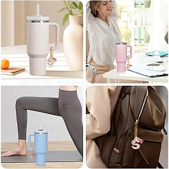 Подвески в виде чашек из цветочного сплава с эмалью и смолой&nbsp;HJEW-YW00073-01