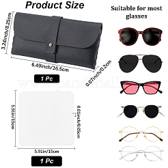 1 шт. прямоугольный футляр для очков из ПВХ-кожи&nbsp;AJEW-CN0003-63B