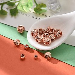 Набор круглых рифленых прокладок из латуни с вакуумным покрытием pvd&nbsp;KK-LS0001-10C-RG