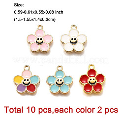 10шт 5 стиля подвески из сплава с эмалью&nbsp;ENAM-FP0002-45