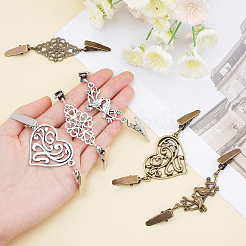 6 шт. 6 стильных винтажных зажима для кардигана из сплава&nbsp;JEWB-GA0001-03