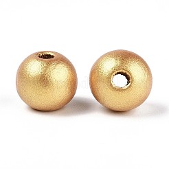 Круглые бусины из натурального дерева схима&nbsp;WOOD-A018-12mm-31