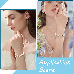 400шт бусины из искусственного жемчуга из АБС-пластика&nbsp;OACR-PA0001-40