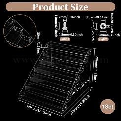Прозрачный акриловый 7 слой лака для ногтей стойка для демонстрации&nbsp;ODIS-UN0001-22A