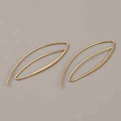 Овальные серьги с подвесками из латуни&nbsp;EJEW-WH0012-005