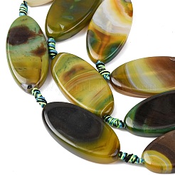 Натуральные полосатые агатовые бусы&nbsp;G-F825-A01-01B