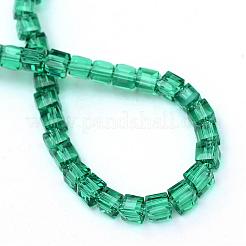 Прозрачные стеклянные бусины&nbsp;GLAA-R167-4x4-01D