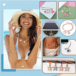 66 шт. 9 комплекта подвесок из натуральной ракушки и цинкового сплава с эмалью&nbsp;FIND-GA0007-91