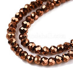 Стеклянные бусины с гальваническим покрытием &nbsp;EGLA-T021-04H