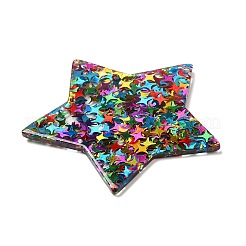 Акриловые подвески с пайетками MACR-M028-04B