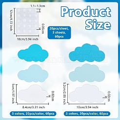 120 шт. крафт-бумага в форме облака&nbsp;DIY-OC0014-DD
