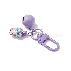 6 шт. подвеска в виде черепахи из искусственной бирюзы и железного колокольчика&nbsp;HJEW-JM04262