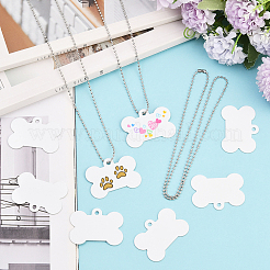 45 шт. пустые двухсторонние алюминиевые подвески с термопереносом&nbsp;DIY-SP0006-29B