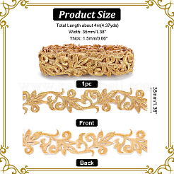 Полиэстер металлизированная нить вышивка аппликация лента&nbsp;DIY-WH0032-59A