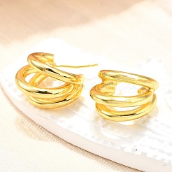 Серьги-кольца из латуни&nbsp;EJEW-A056-09G