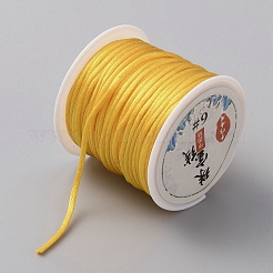 Круглый атласный шнур из полиэстера длиной 23 м.&nbsp;OCOR-WH0071-81F