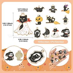 10шт 10 стиля хэллоуин подвески из сплава эмали&nbsp;ENAM-FS0003-83