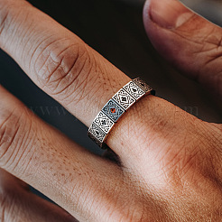 Латунные кольца со стразами для мужчин&nbsp;FS-WG9B66A-01