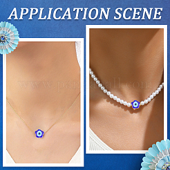 1 нить бусины лэмпворк ручной работы от сглаза&nbsp;LAMP-PA0001-46